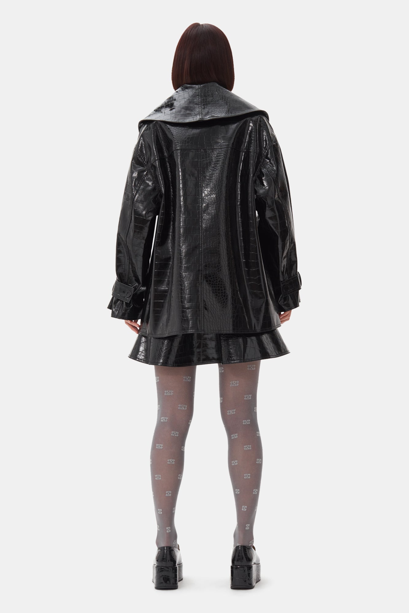 Veste midi Future avec coating - Black