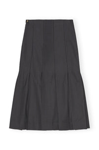 Jupe midi à rayures en tissu - Phantom
