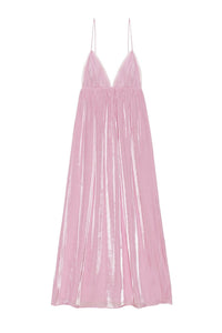 Robe à bretelles en satin - Chalk Pink
