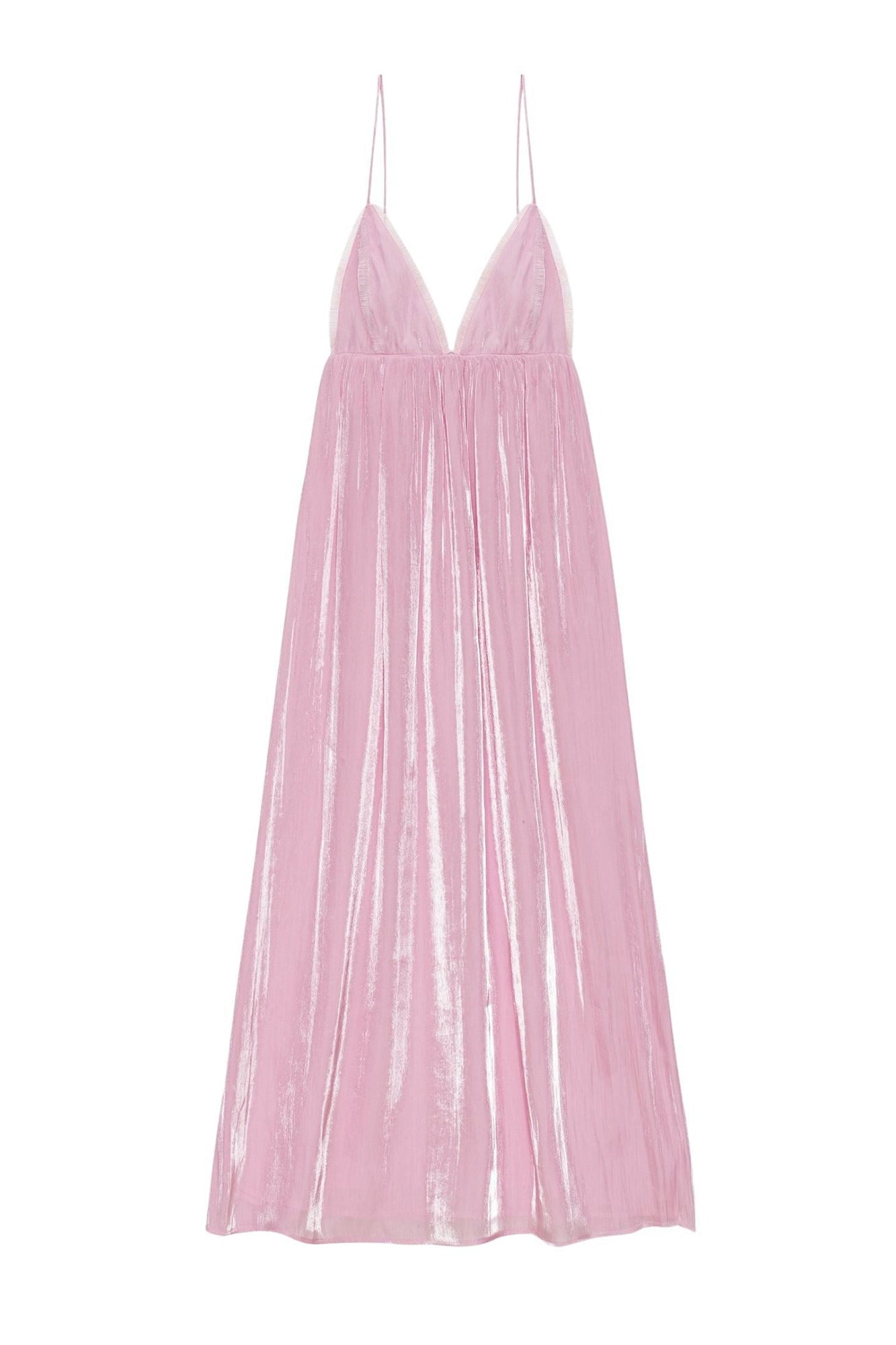 Robe à bretelles en satin - Chalk Pink