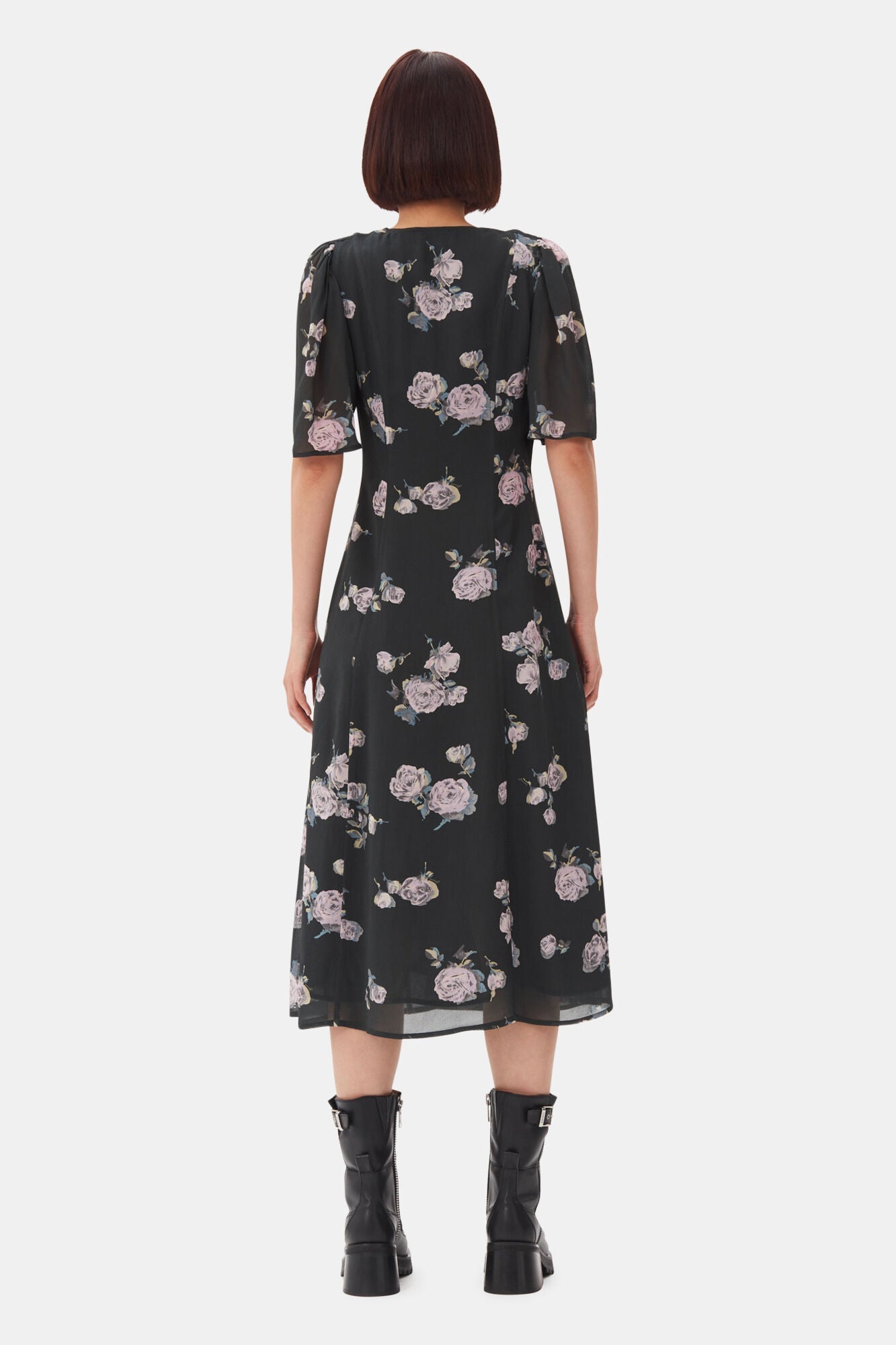 Robe midi croisée à imprimé fleuri - Climbing Ivy