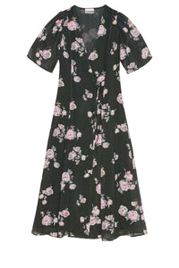Robe midi croisée à imprimé fleuri - Climbing Ivy