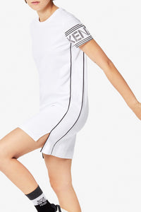 Robe t-shirt logo Kenzo liserés latéraux - White