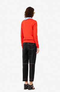 Eye embroidered sweatshirt - Medium Red