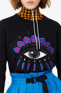 Eye embroidered sweatshirt - Black & Purple