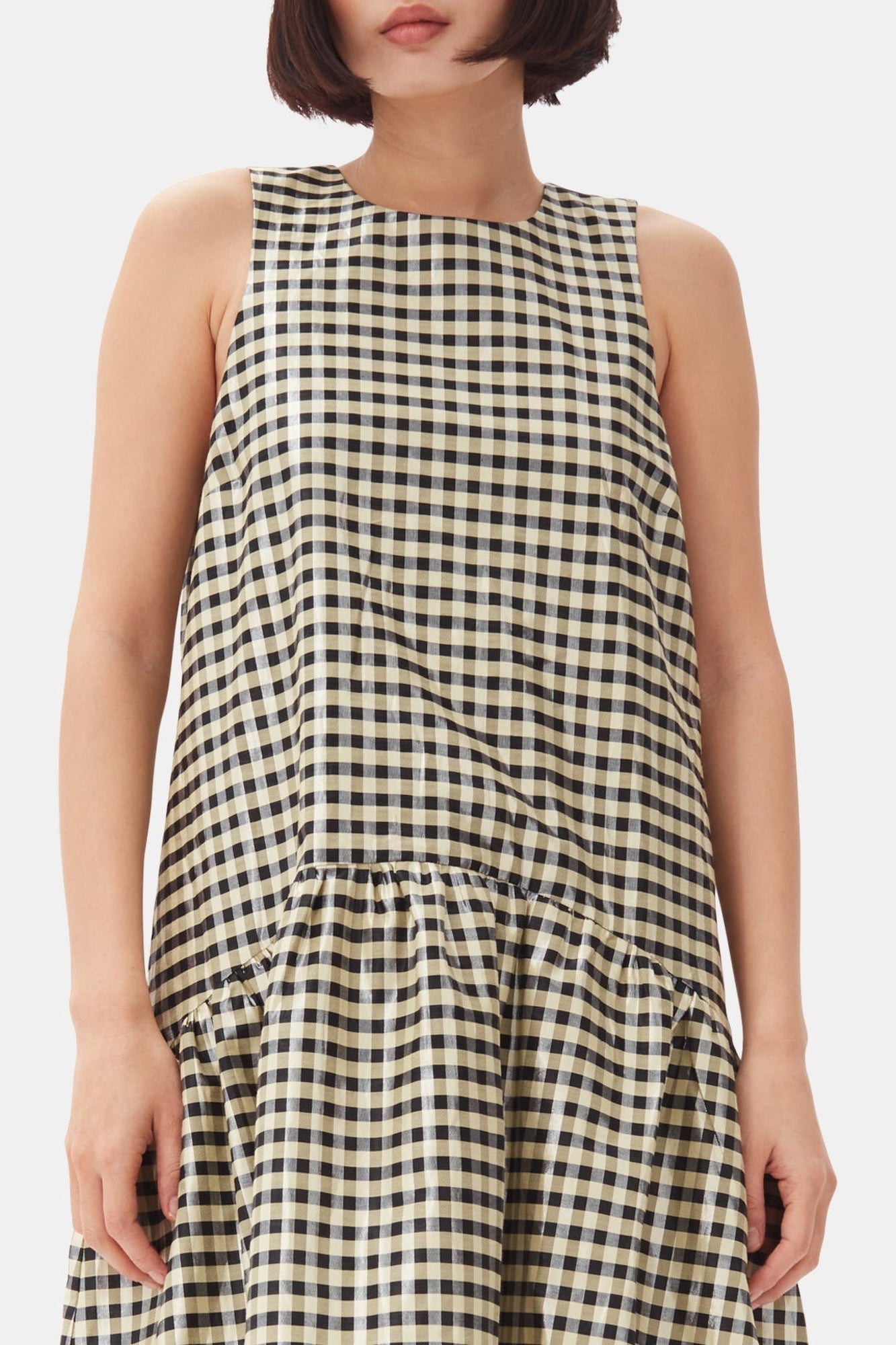 Jacquard midi dress - Lemon Icing