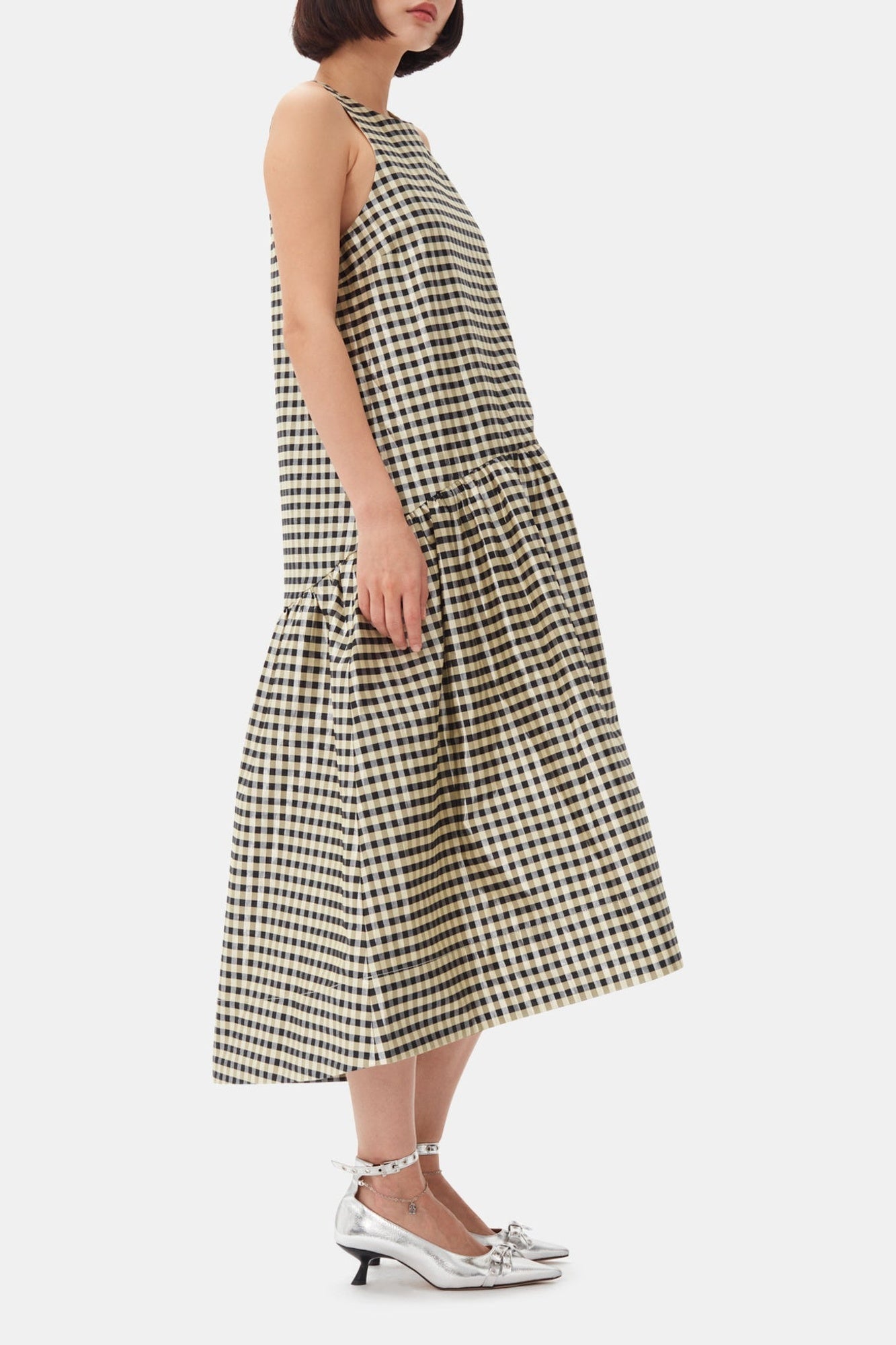 Jacquard midi dress - Lemon Icing