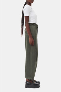 Pantalon avec cordon de serrage en satin - Climbing Ivy