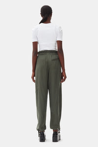 Pantalon avec cordon de serrage en satin - Climbing Ivy