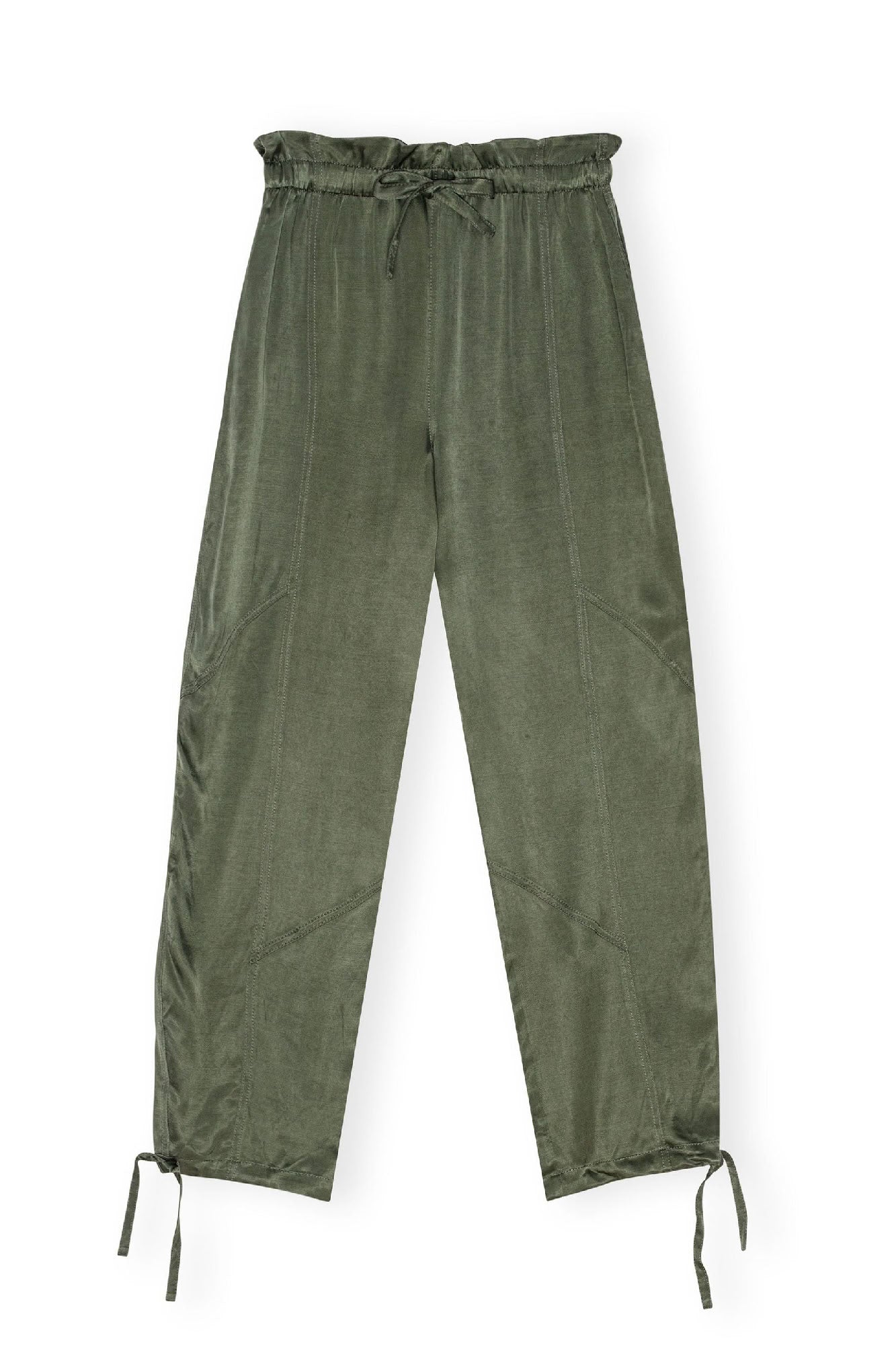 Pantalon avec cordon de serrage en satin - Climbing Ivy