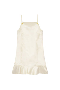 Robe courte en satin - Egret
