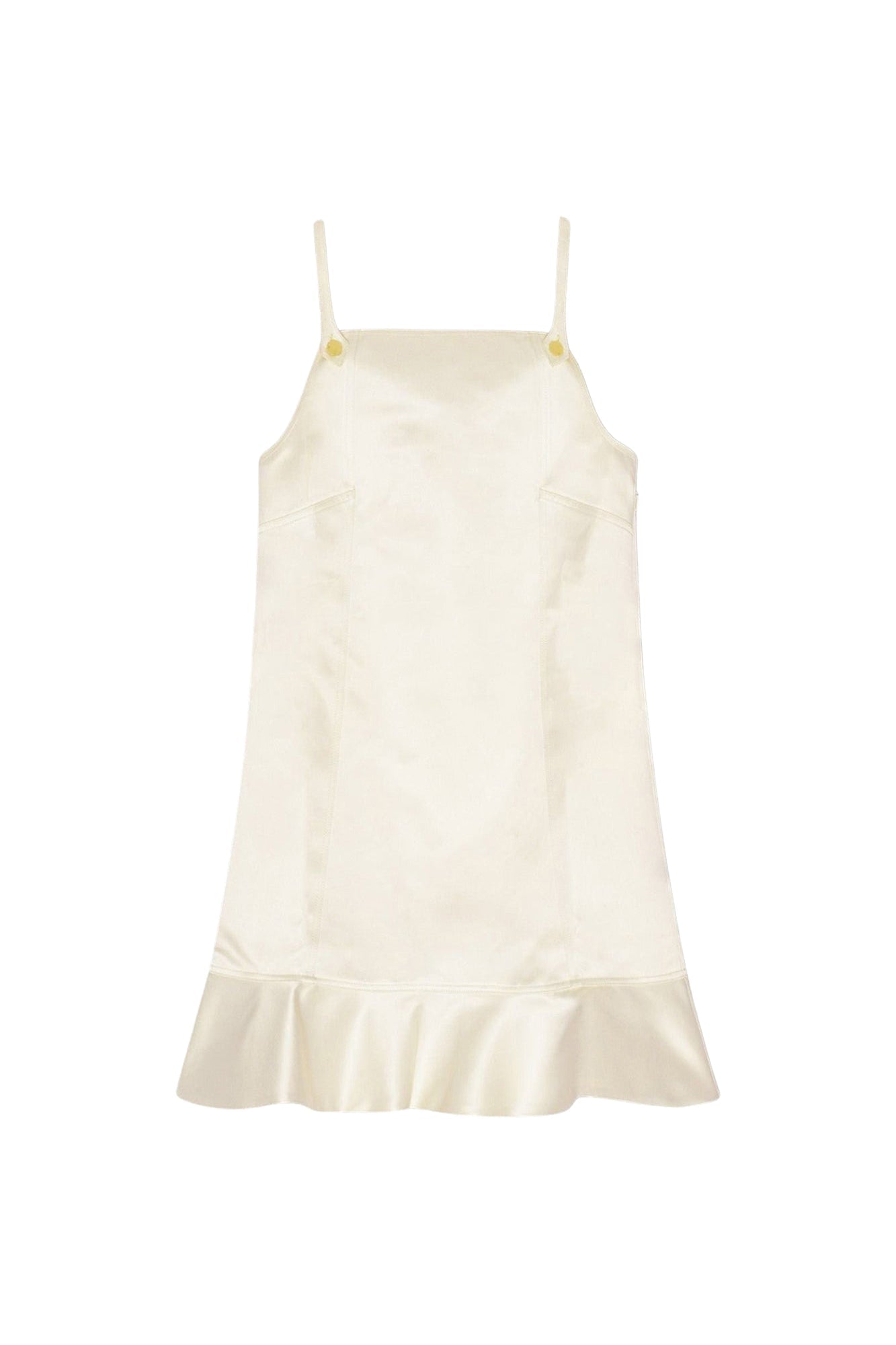 Robe courte en satin - Egret