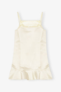 Robe courte en satin - Egret