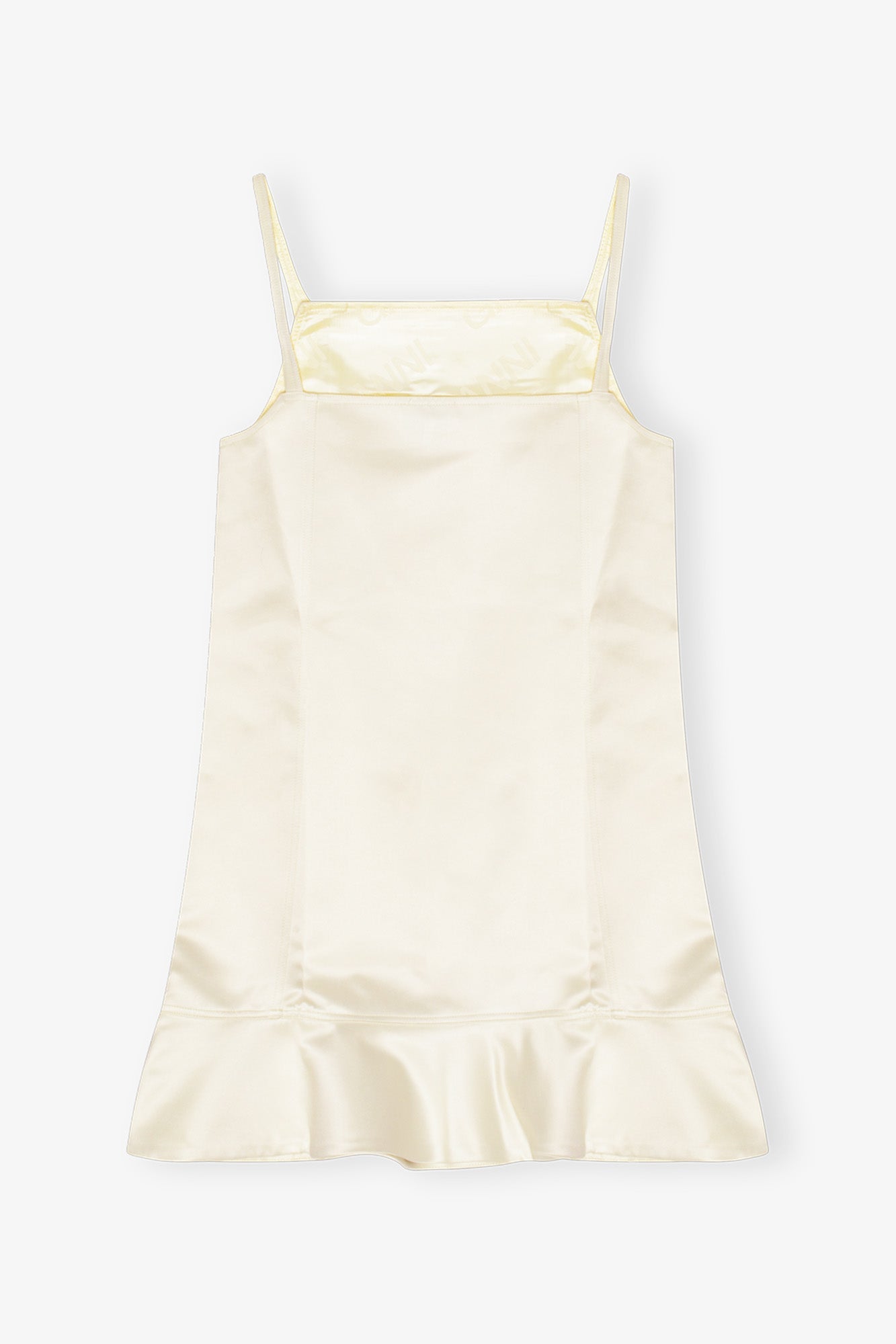 Robe courte en satin - Egret
