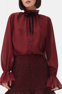 Blouse à col et manches volantées - Winery