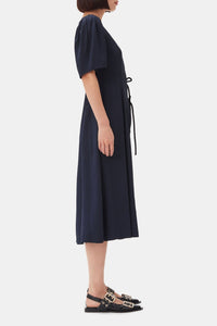 Robe midi manches ballon - Sky Captain