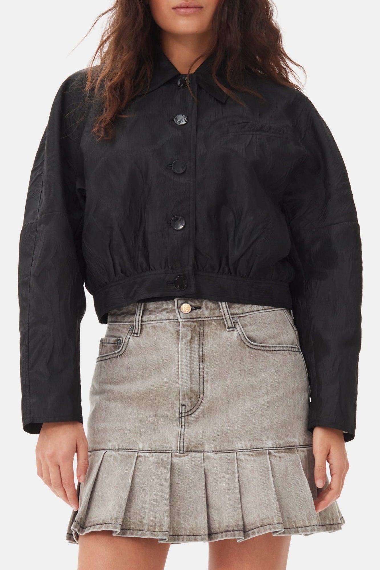 Veste courte texturée - Black
