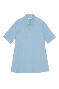 Robe courte en twill - Dusty Blue