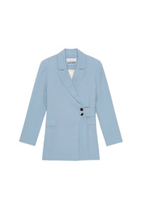 Blazer ceinturé en twill - Dusty Blue