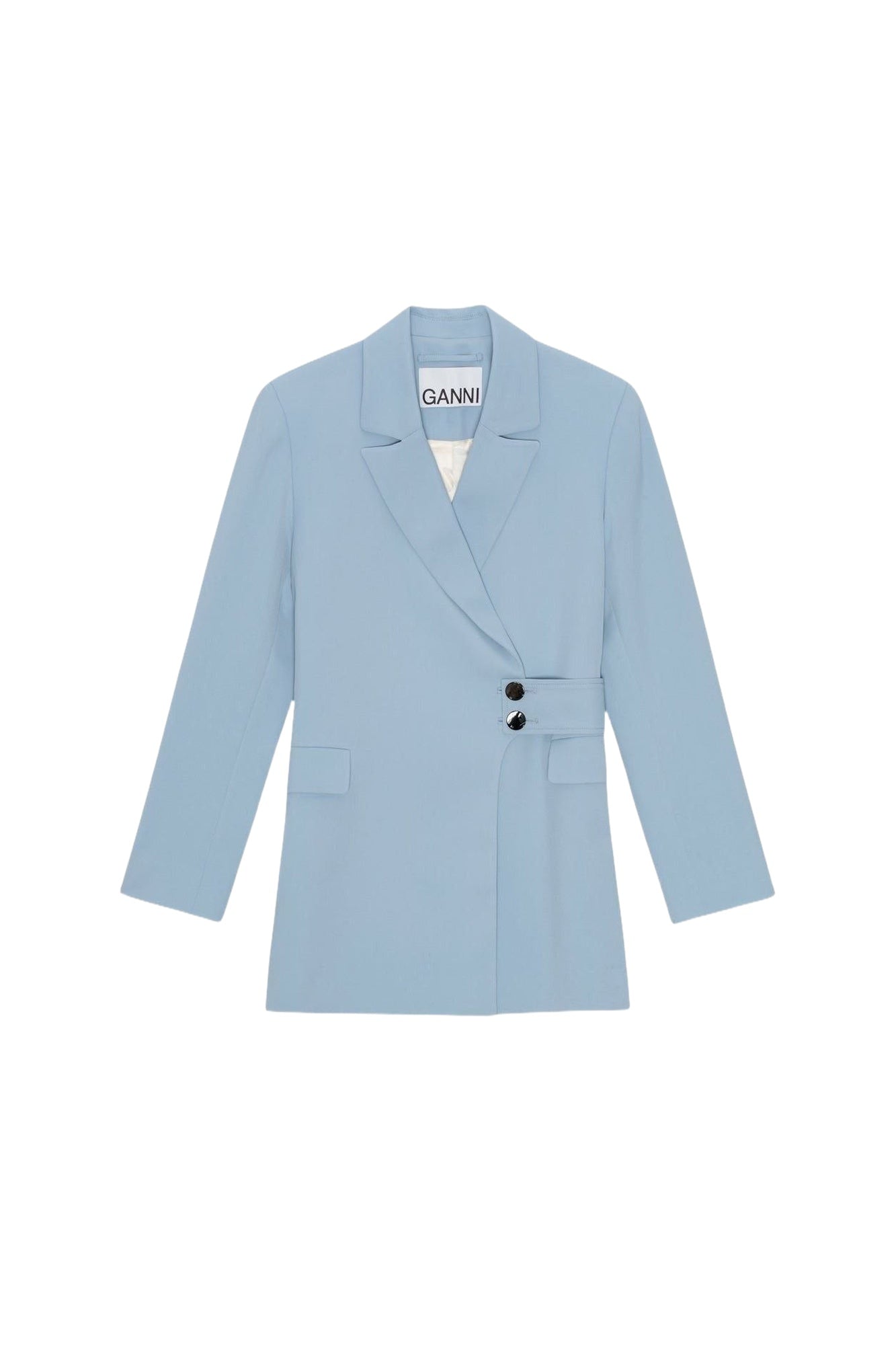 Blazer ceinturé en twill - Dusty Blue