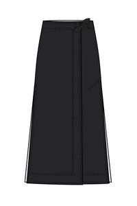 Jupe longue en toile - Black