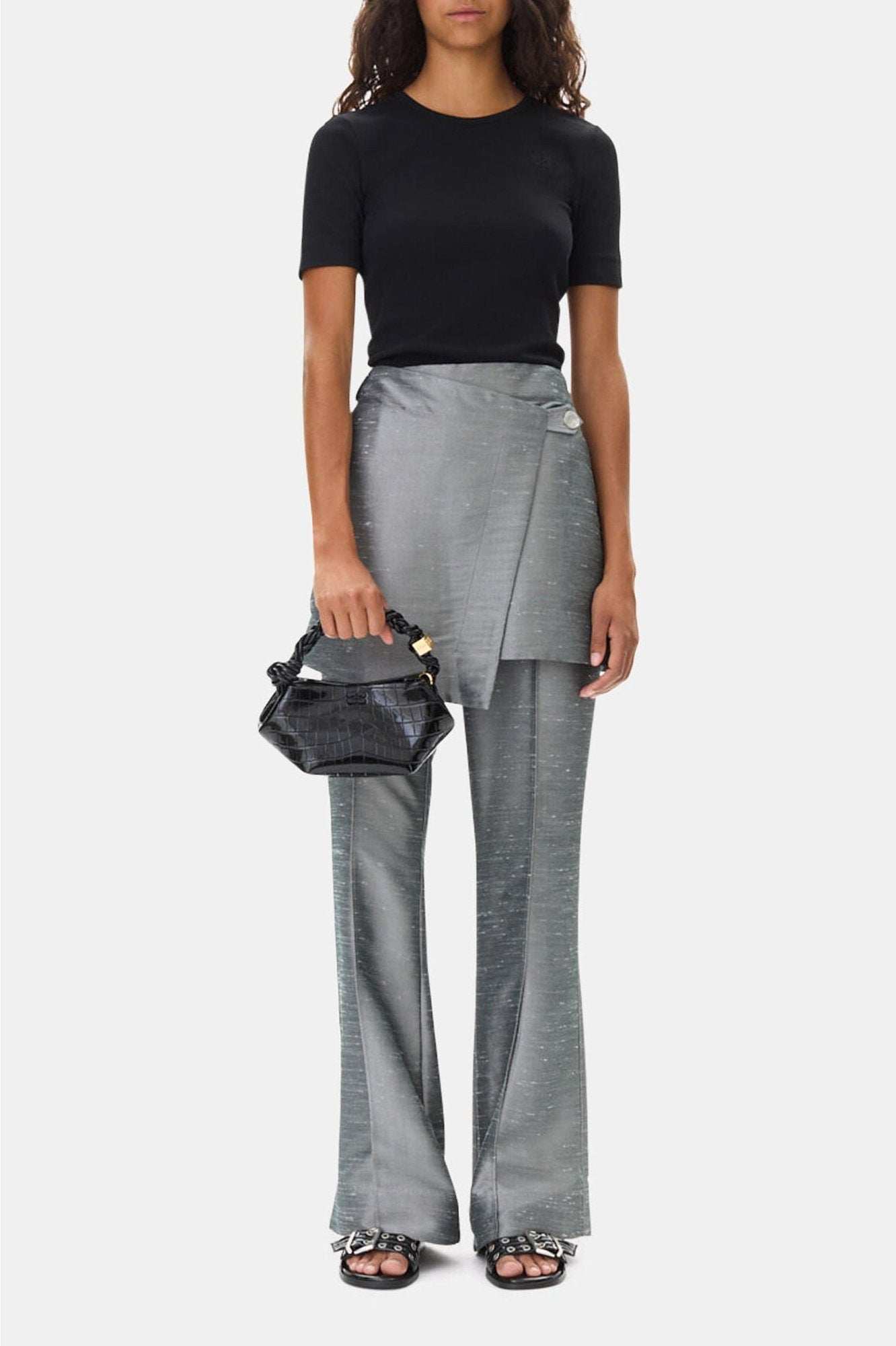 Pantalon flare effet jupe - Gray Quill