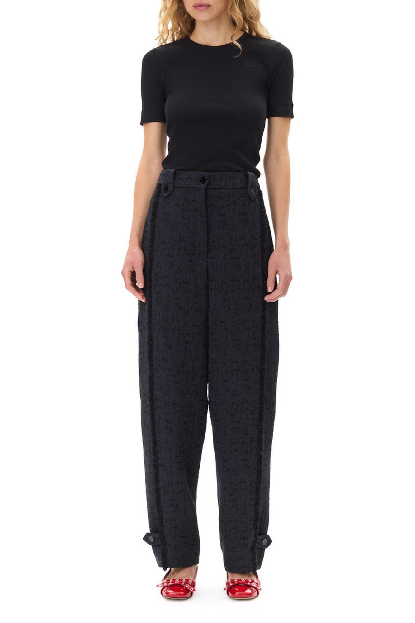 Pantalon en tweed - Black