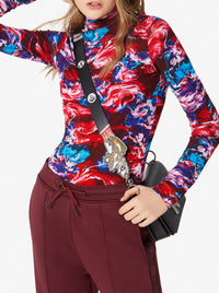 Bandoulière avec Logo Kenzo et Tiger en cuir - Black