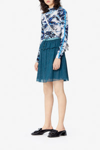 Jupe fluide en voile - Duck Blue
