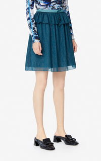 Jupe fluide en voile - Duck Blue