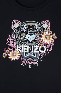 T-shirt Tiger Passion Flower - Black