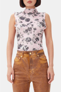 Top sans manches à imprimé fleuri - Corsage