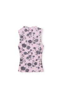 Top sans manches à imprimé fleuri - Corsage