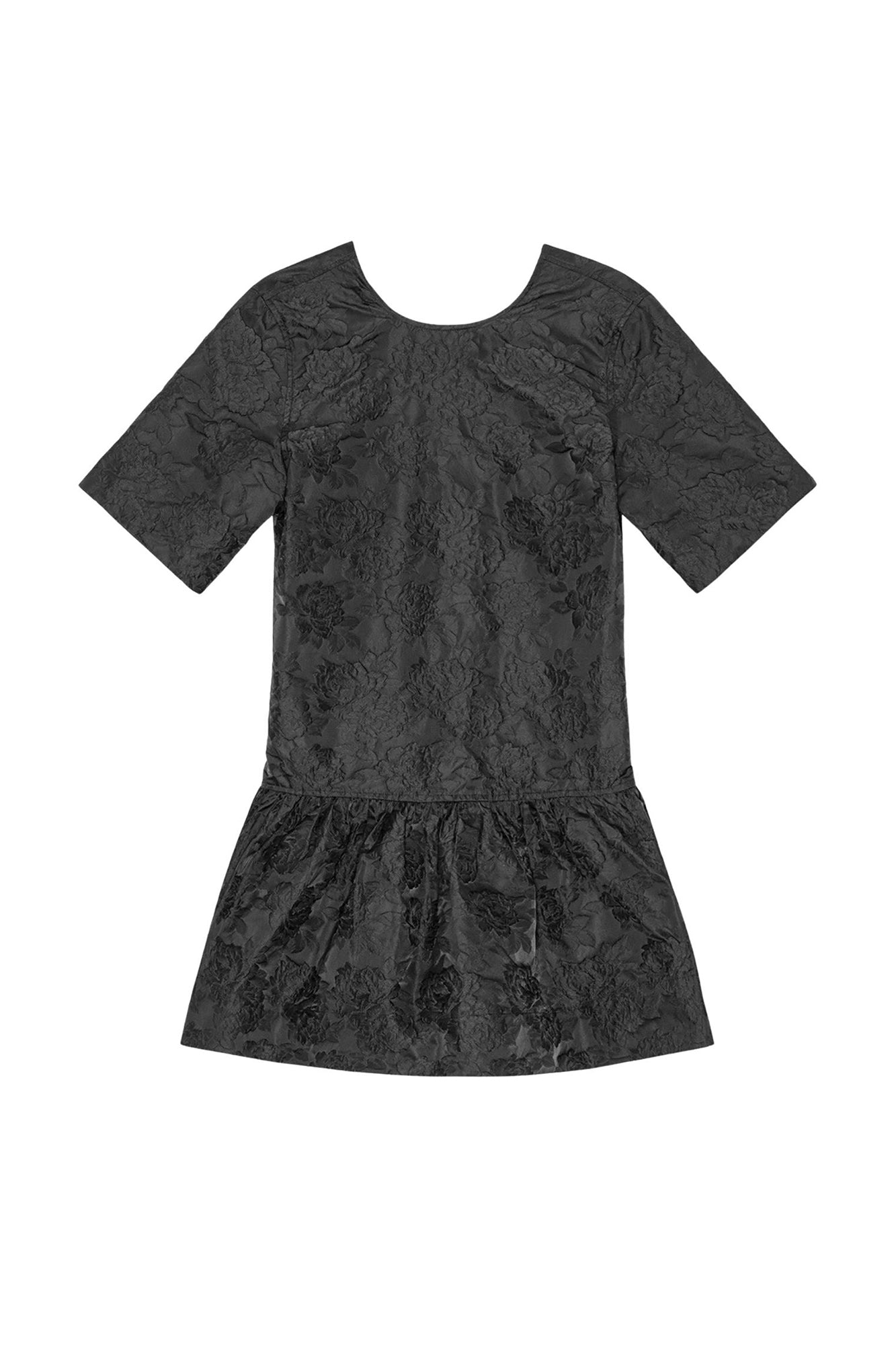 Short jacquard halter dress - Black