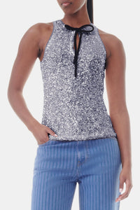 Débardeur 3D à sequins - Folkstone Gray
