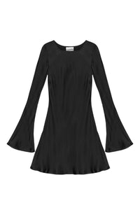 Robe courte en satin - Black