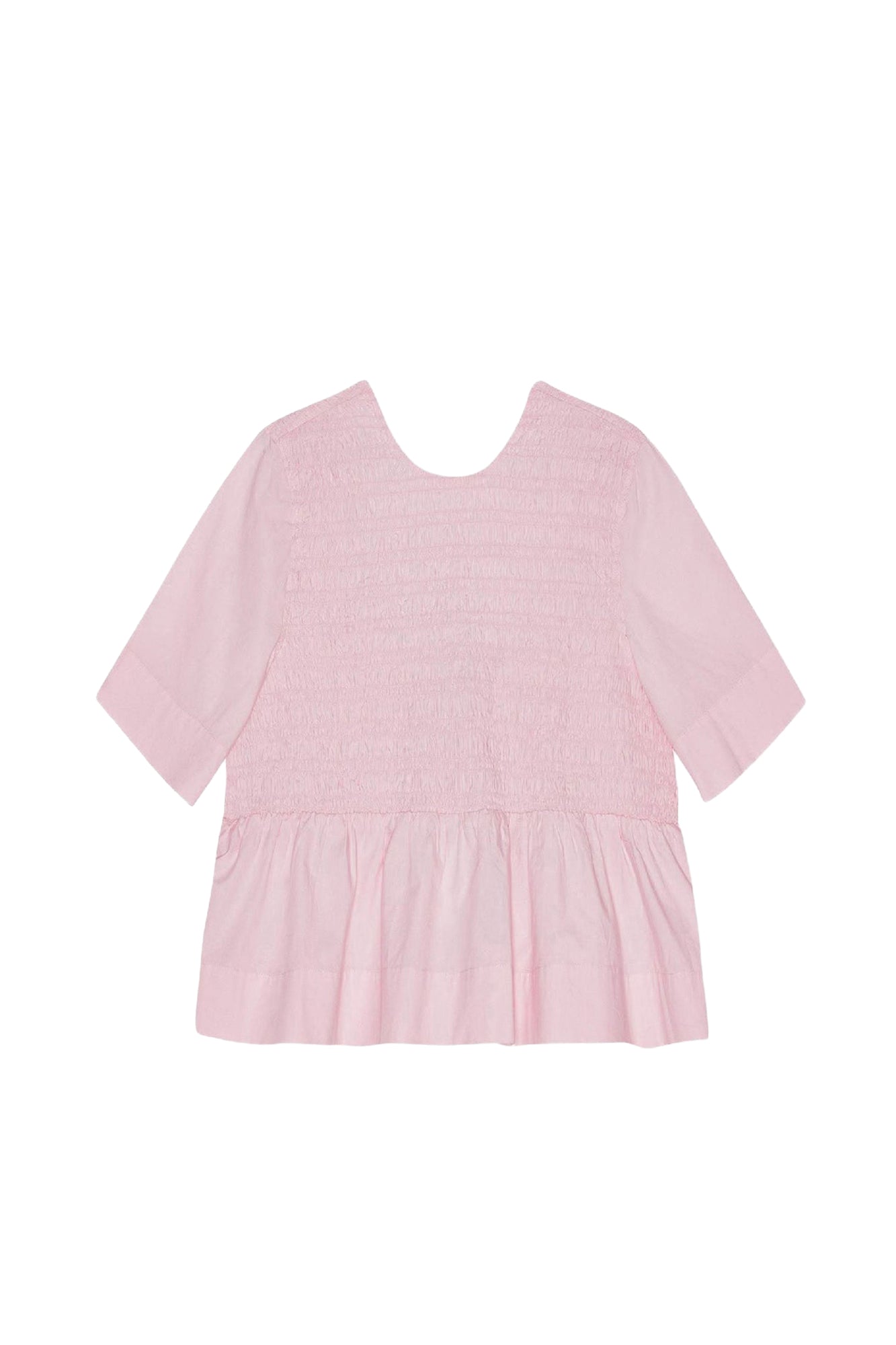 Peplum blouse with bare back - Chalk Pink