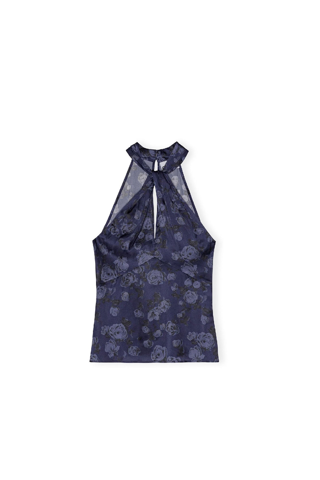 Blouse croisée sans manches - Peacoat