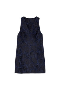 Robe courte en jacquard - Peacoat