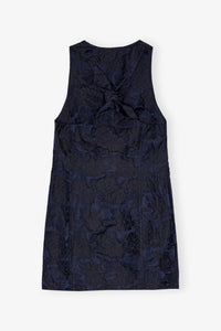 Robe courte en jacquard - Peacoat