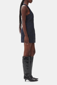 Robe courte en jacquard - Peacoat