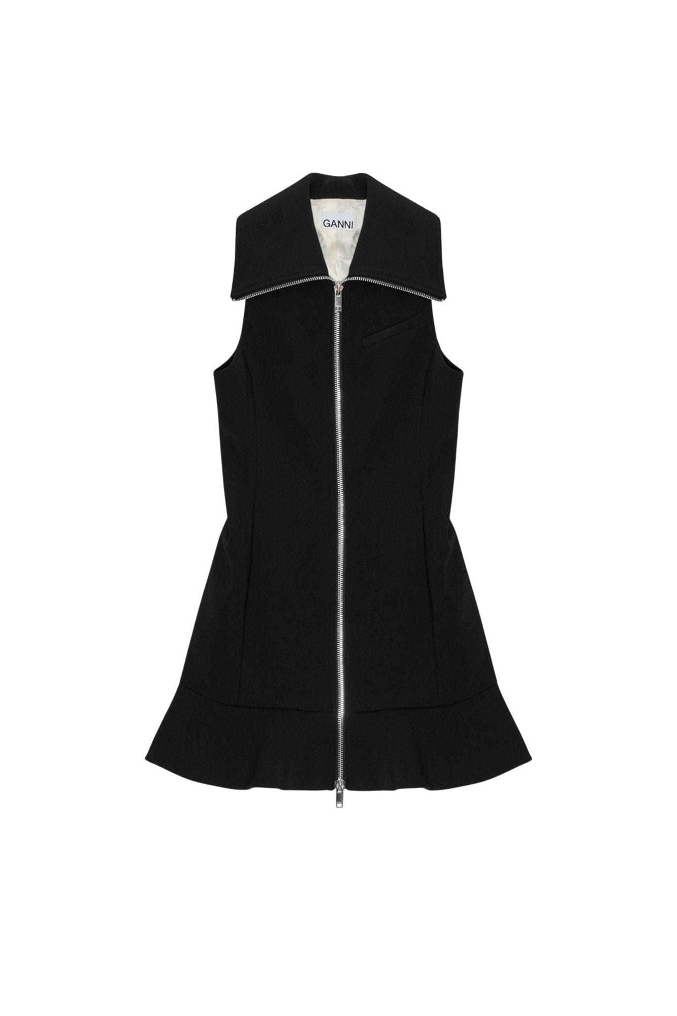 Robe courte en crêpe - Black