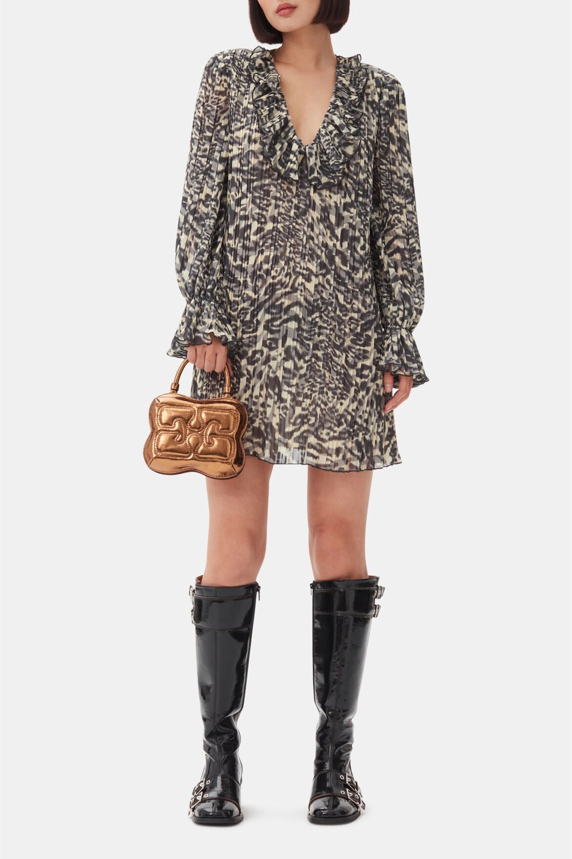 Animal print short dress - Lemon Icing