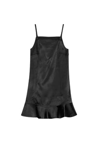 Robe courte en satin - Black
