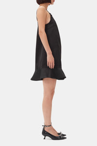 Robe courte en satin - Black