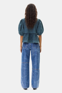 Blouse pélpum nouée - Sky Captain