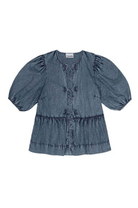Blouse pélpum nouée - Sky Captain