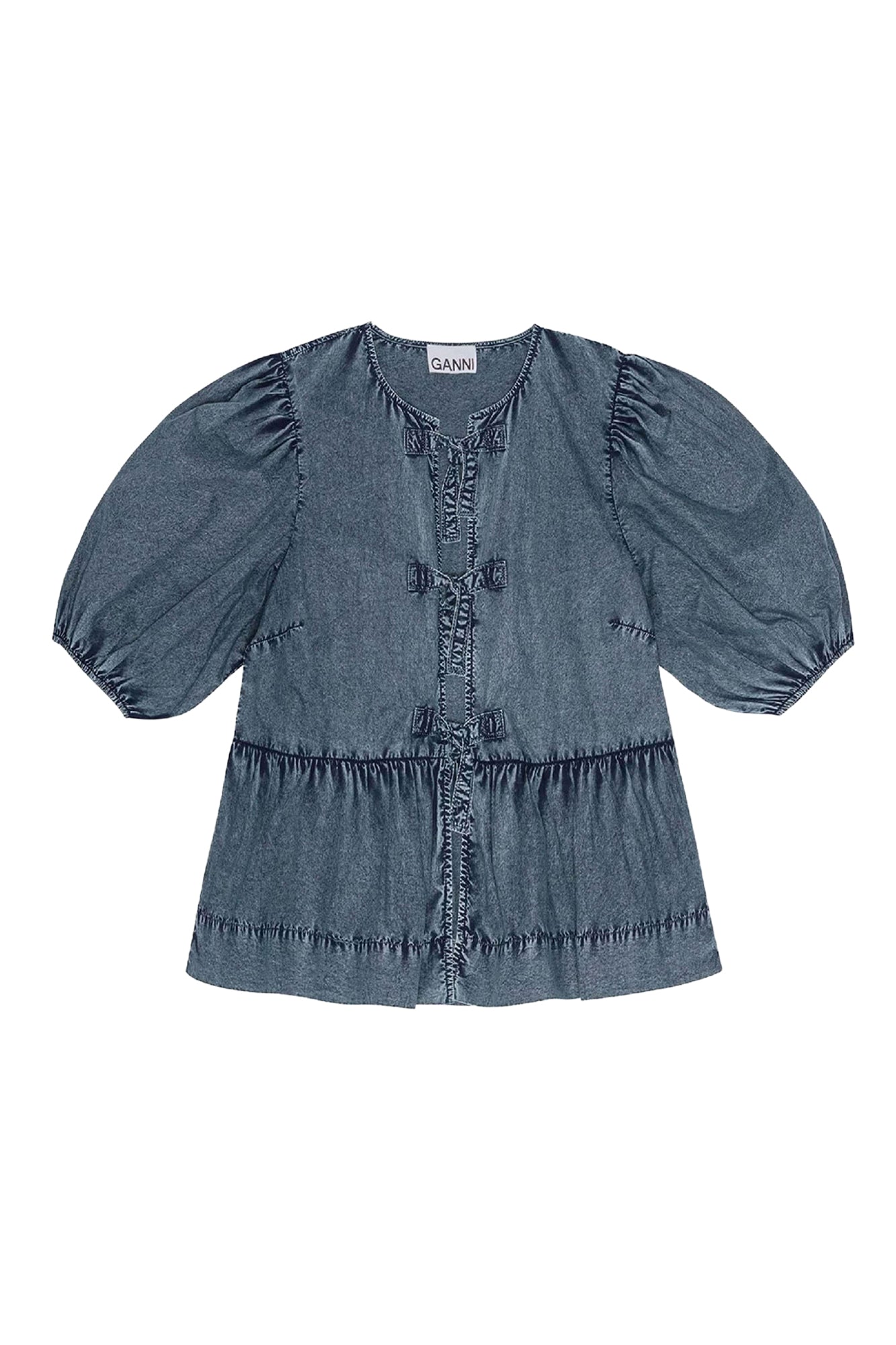 Blouse pélpum nouée - Sky Captain