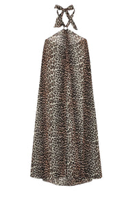 Animal halter dress - Leopard