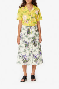 Chemise Sea Lily avec cordon à nouer - Lemon